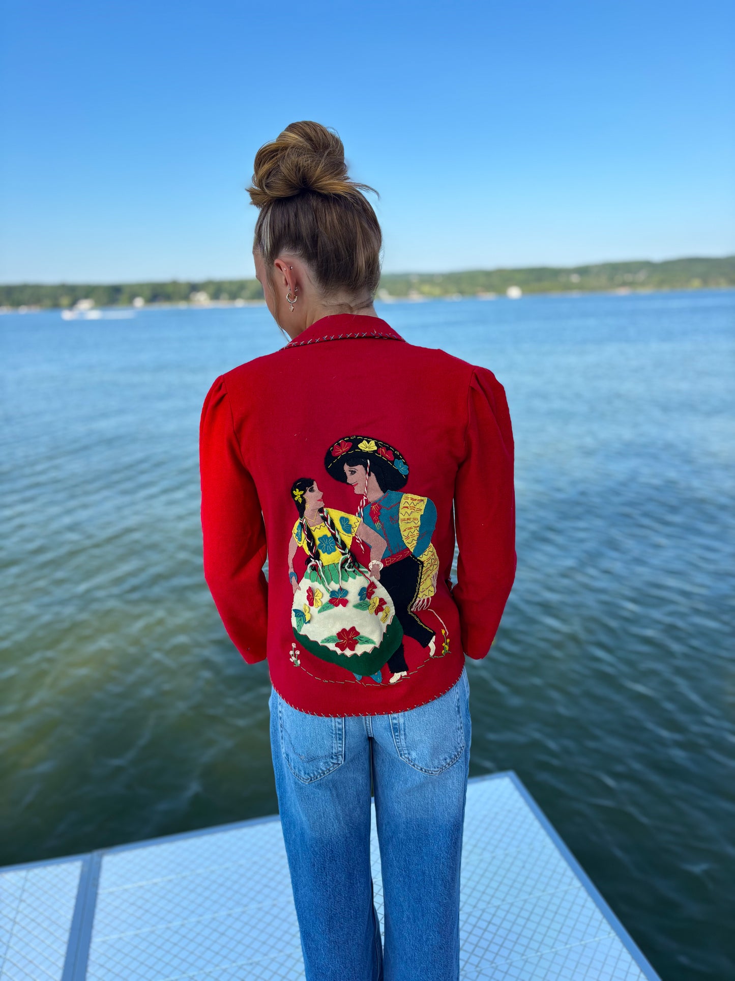 40’s Vintage 100% Wool Mexican Souvenir Embroidered Jacket | Marca Garcia Leal Monterrey, Mexico