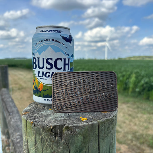 1977 Vintage “Farming is EVERYBODY’S bread & butter” belt buckle