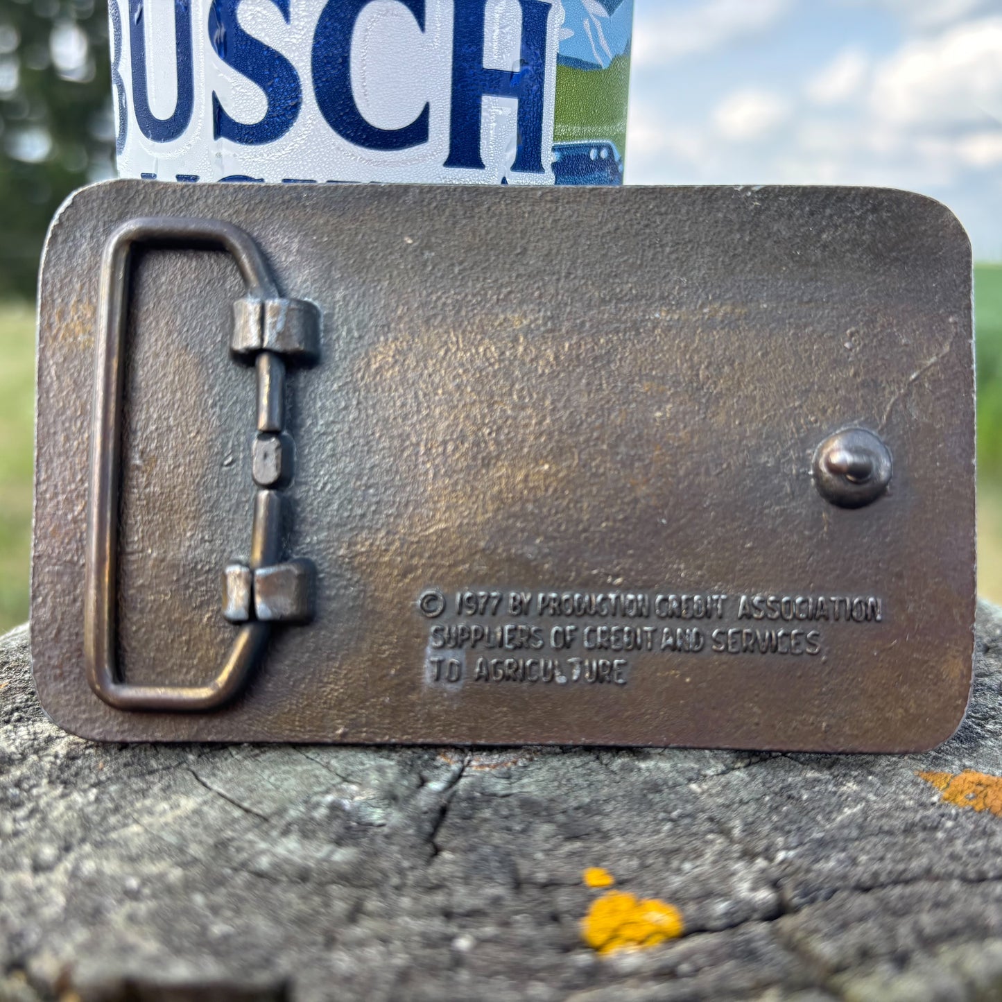 1977 Vintage “Farming is EVERYBODY’S bread & butter” belt buckle