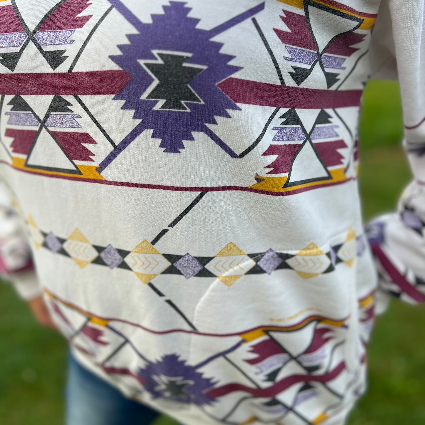 1992 Vintage Southwestern Art Unlimited Aztec Print Sweatshirt | Made in USA
