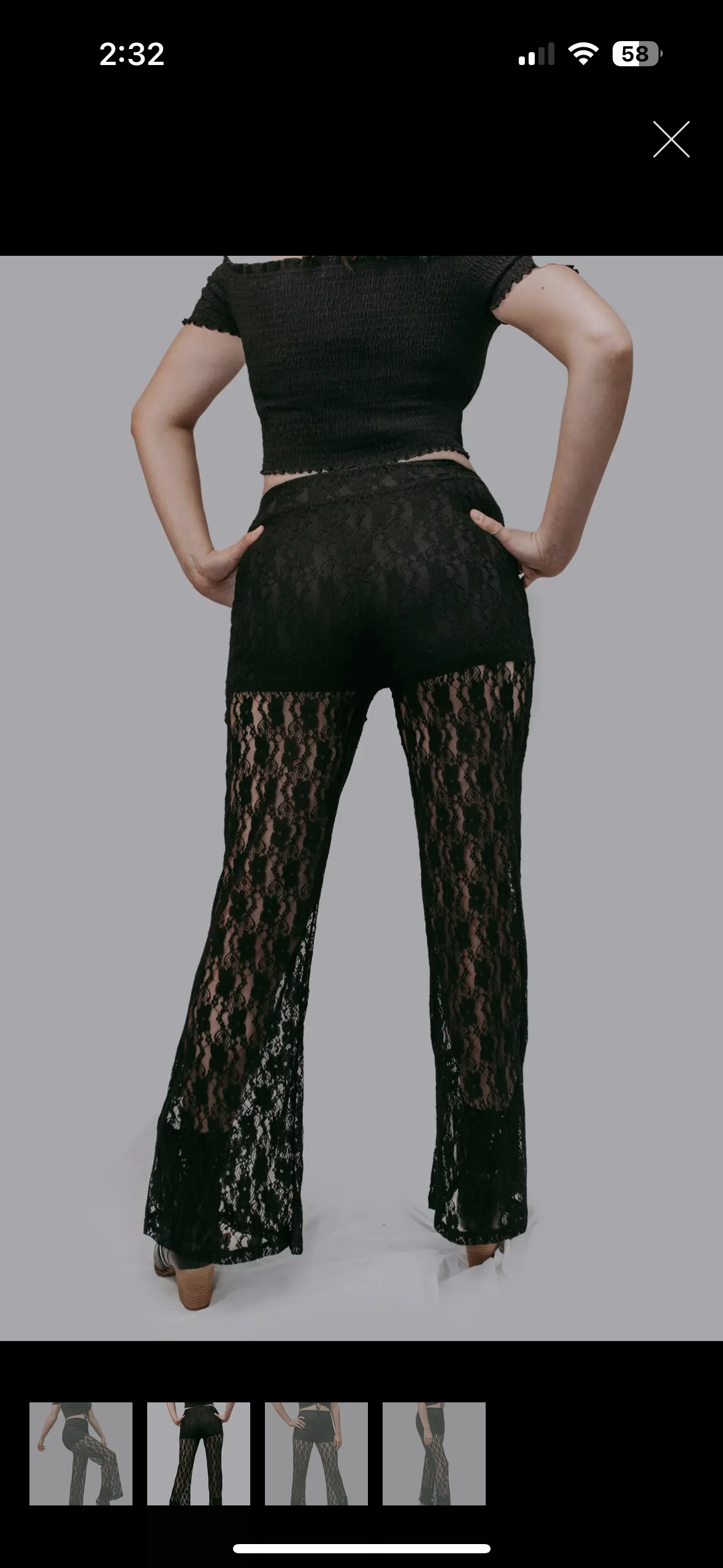 Showing’ Off Lace Flare Pants