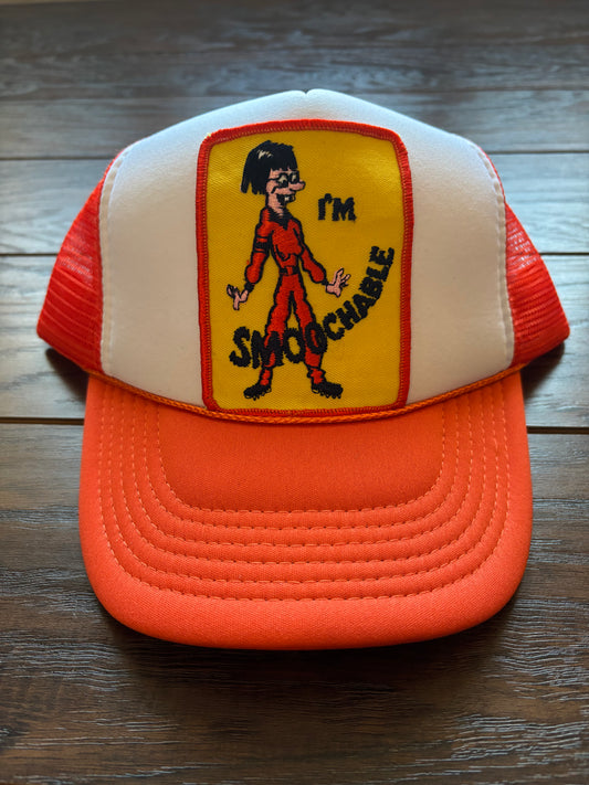 Trucker Hat with Vintage “I’m Smoochable” Patch