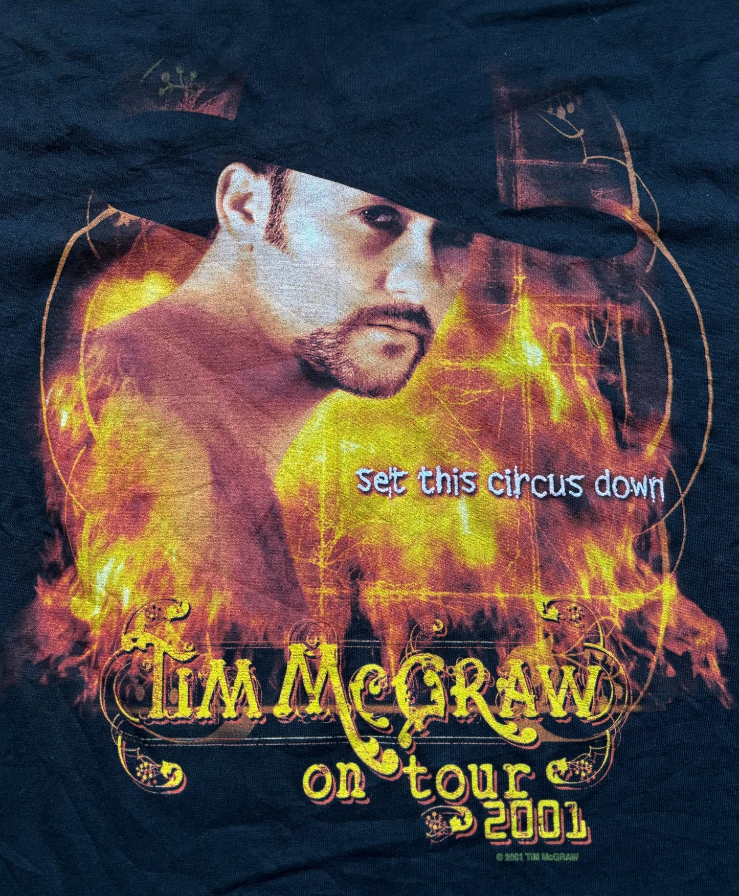 2001 Vintage Western Tim McGraw “Set This Circus Down” Country Concert T-shirt
