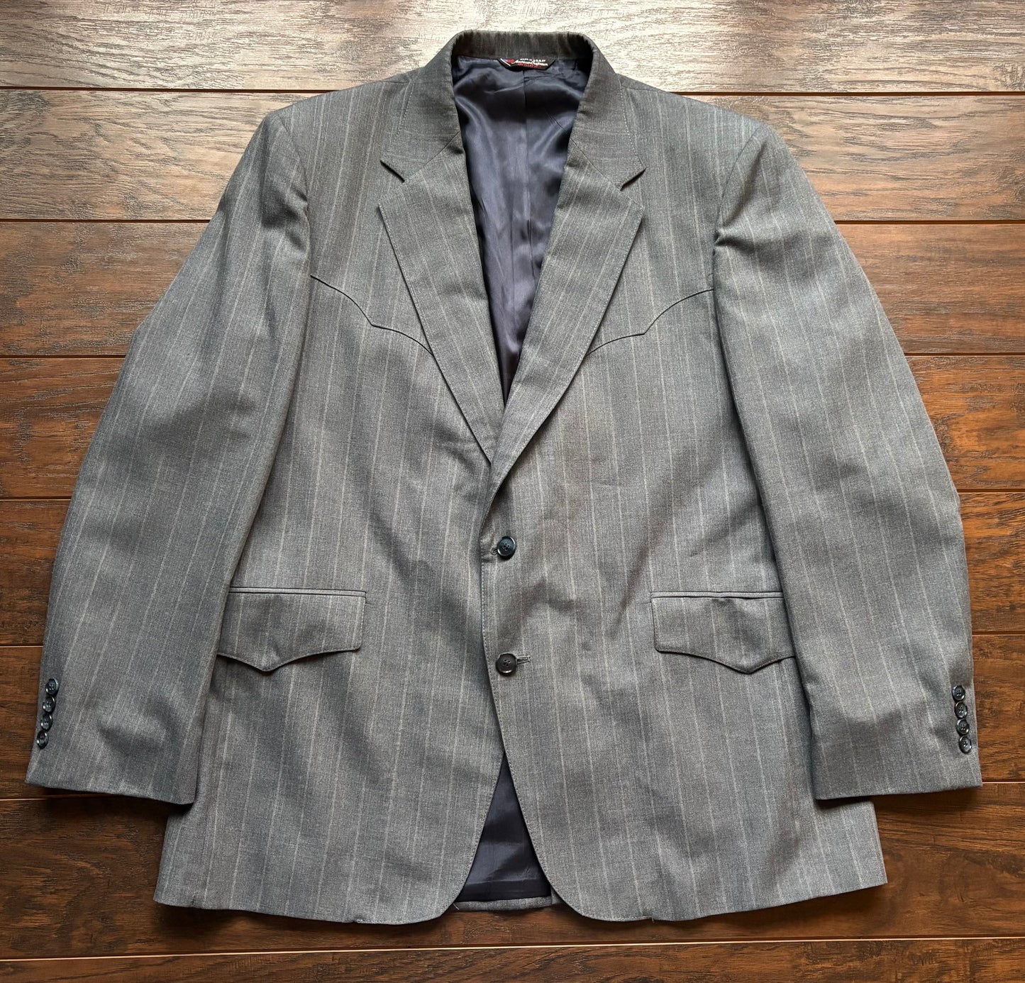 Vintage Western Men’s Larry Mahan 2-Piece Pinstriped Suit | Made in USA