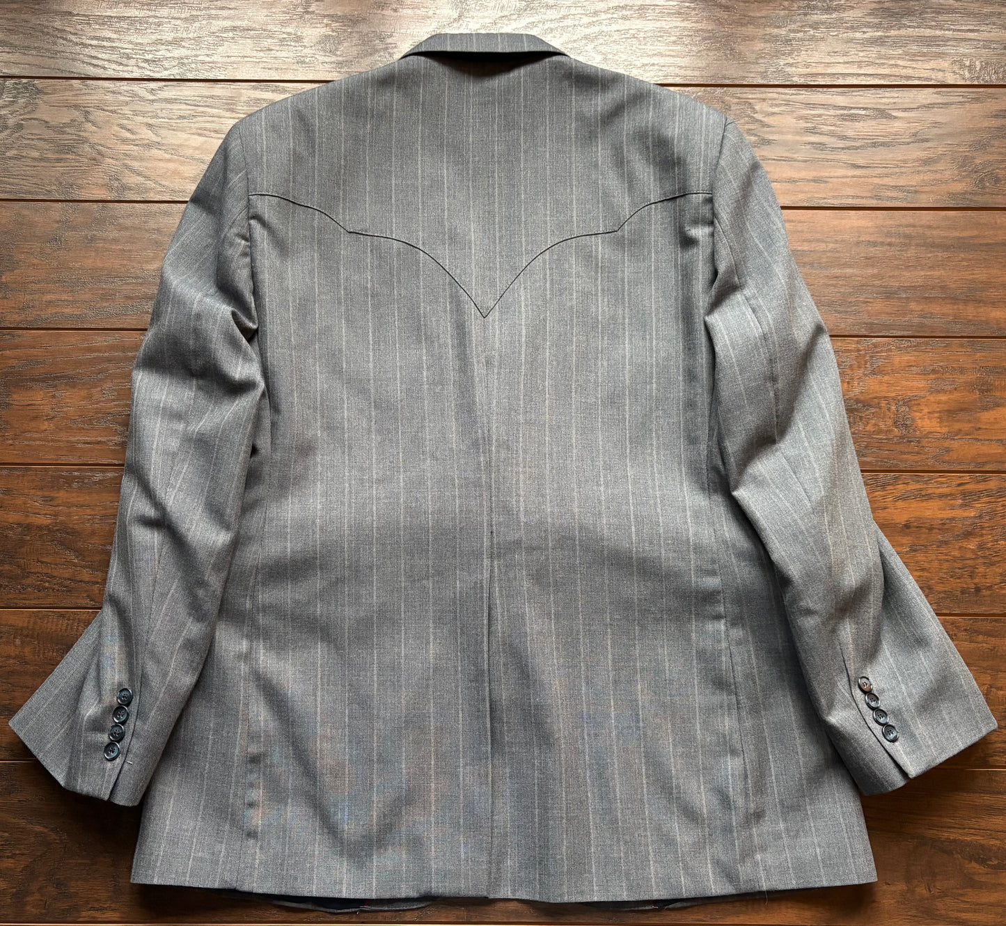 Vintage Western Men’s Larry Mahan 2-Piece Pinstriped Suit | Made in USA
