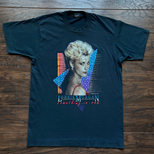 1991 Vintage Lorrie Morgan “Something in Red” Country Concert T-shirt | Made In USA