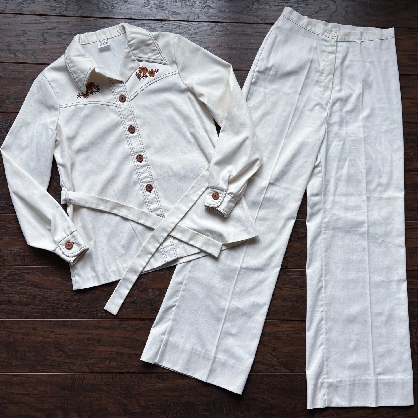 70’s Vintage Western Women’s Off White JCPenney Fashions 2-Piece Suit | RARE
