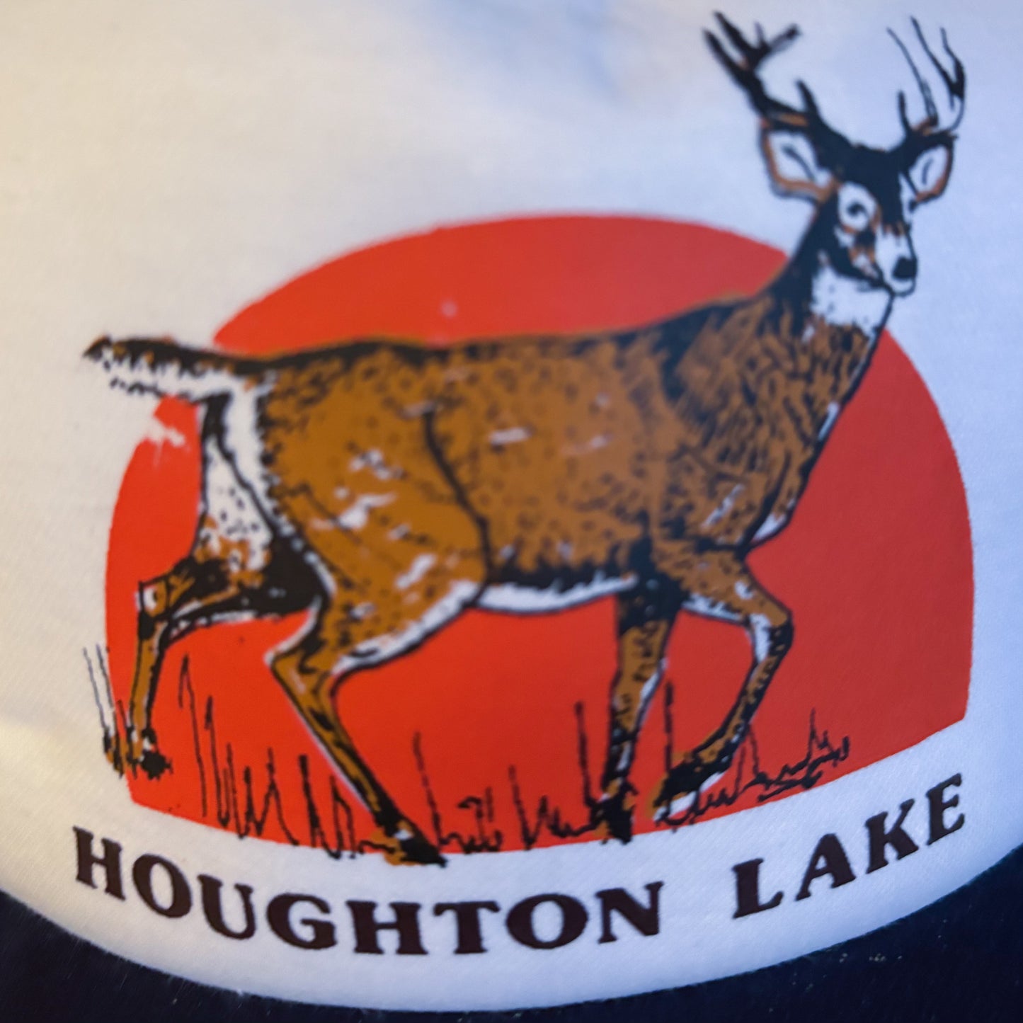 80’s Vintage Houghton Lake “Hunting” Snapback Trucker Hat | Made in Korea