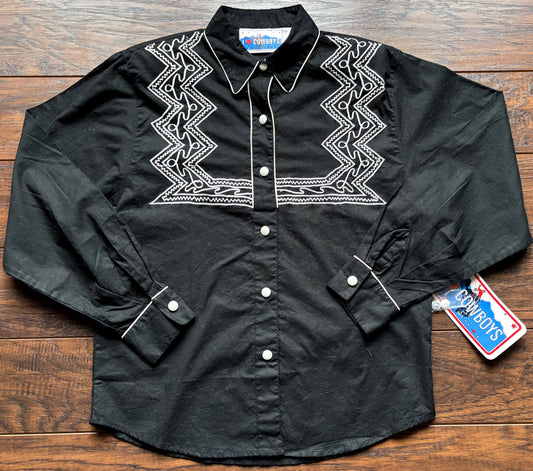 Vintage Western Women’s I Love Cowboys Shirt with Embroidery | Deadstock with Tags