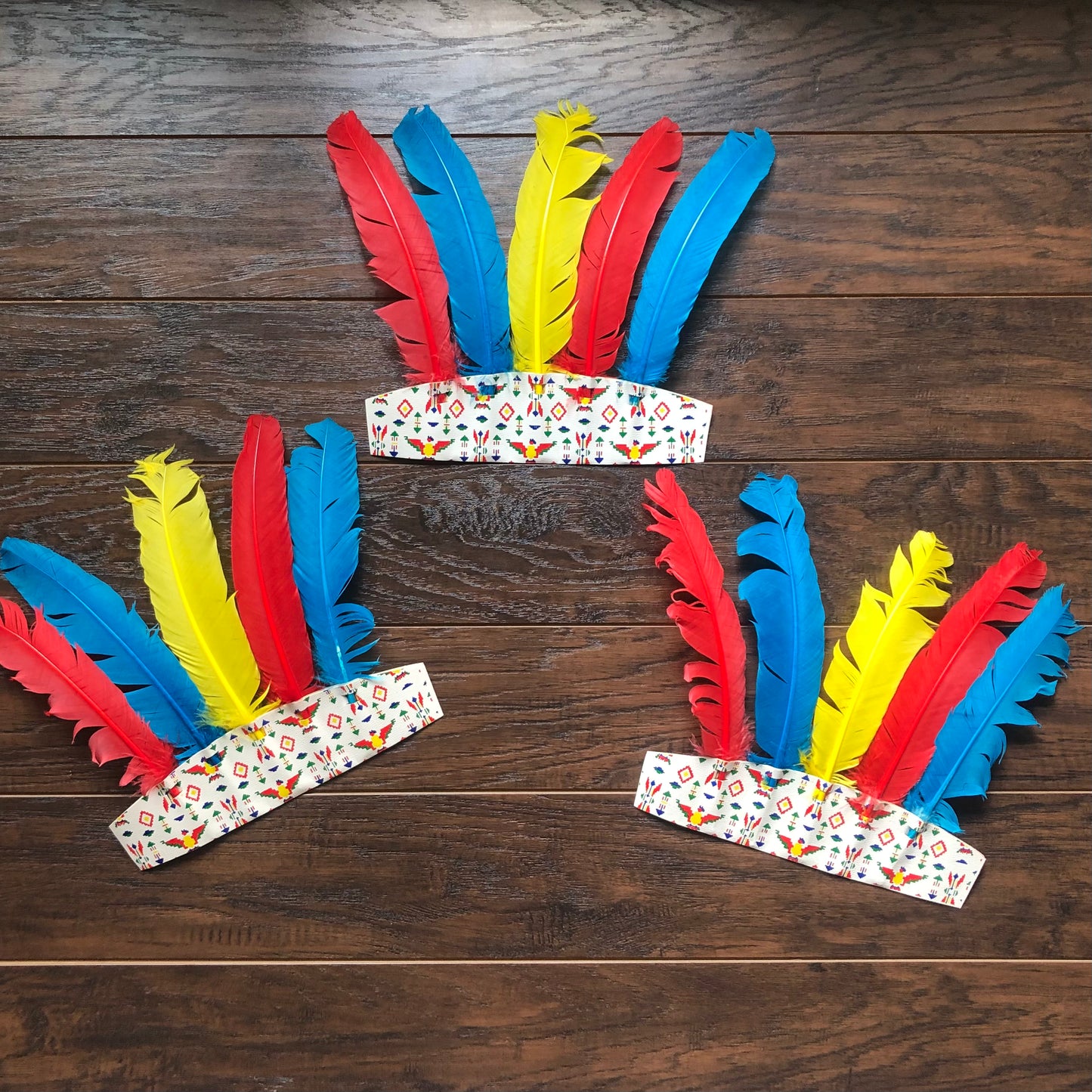 50’s Vintage Fillum Fun, Inc Feathered Headdress | Set of 3