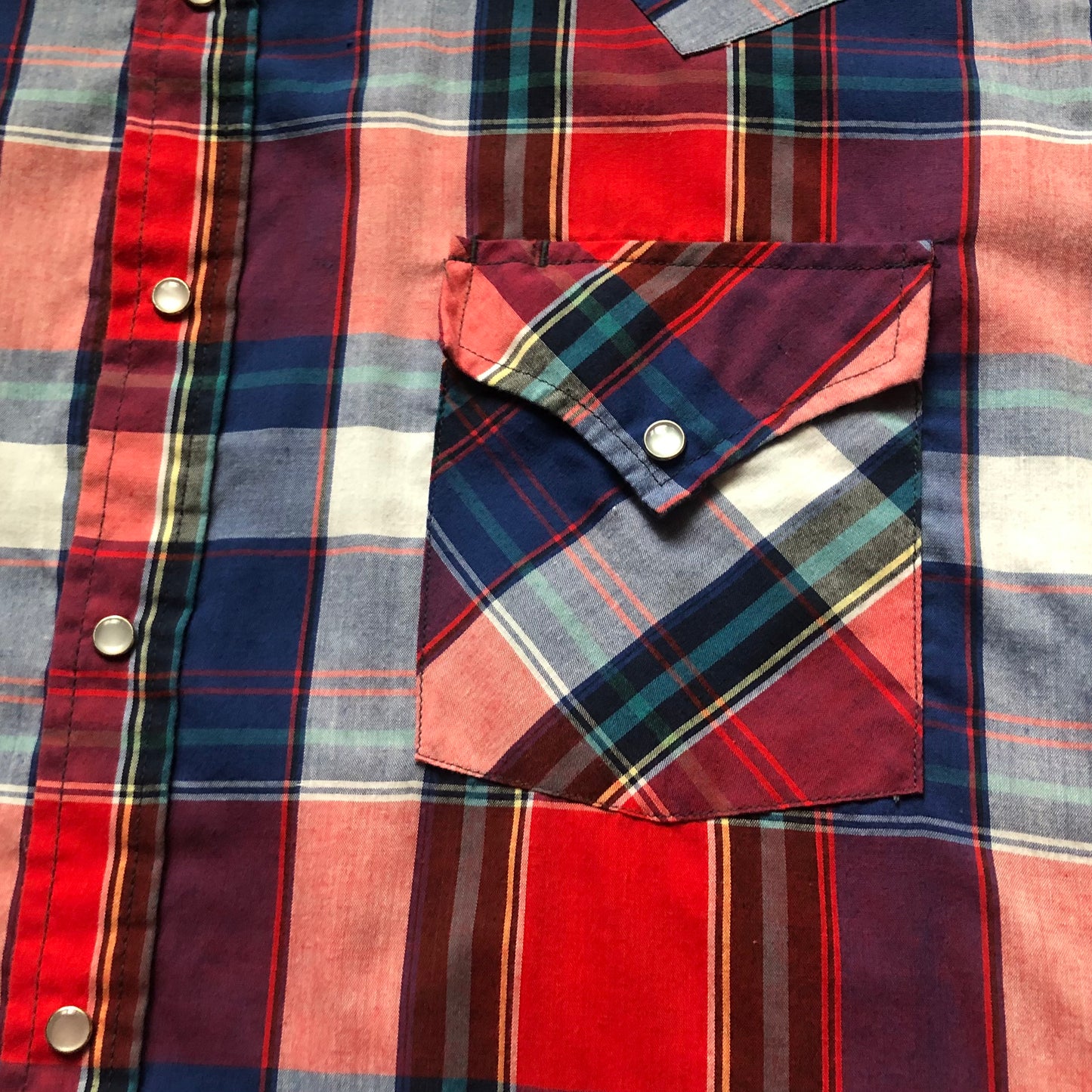 Vintage Western Men’s ELY Cattleman Plaid Shirt with Snap Buttons | Tall Man