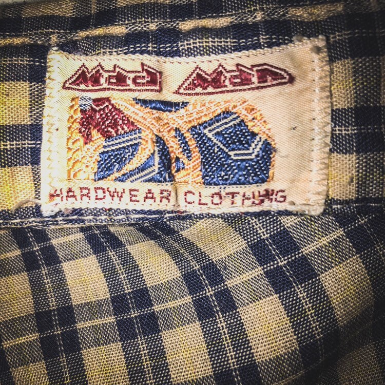 Rare! 70s Mad Man Hardwear Clothing Western Rockabilly Shirt with Snap Buttons