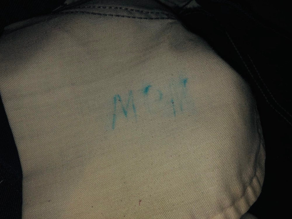 1970’s Vintage Women’s Wrangler Jeans with Purple Stitching and “MOM” Wrote on Inside Pocket
