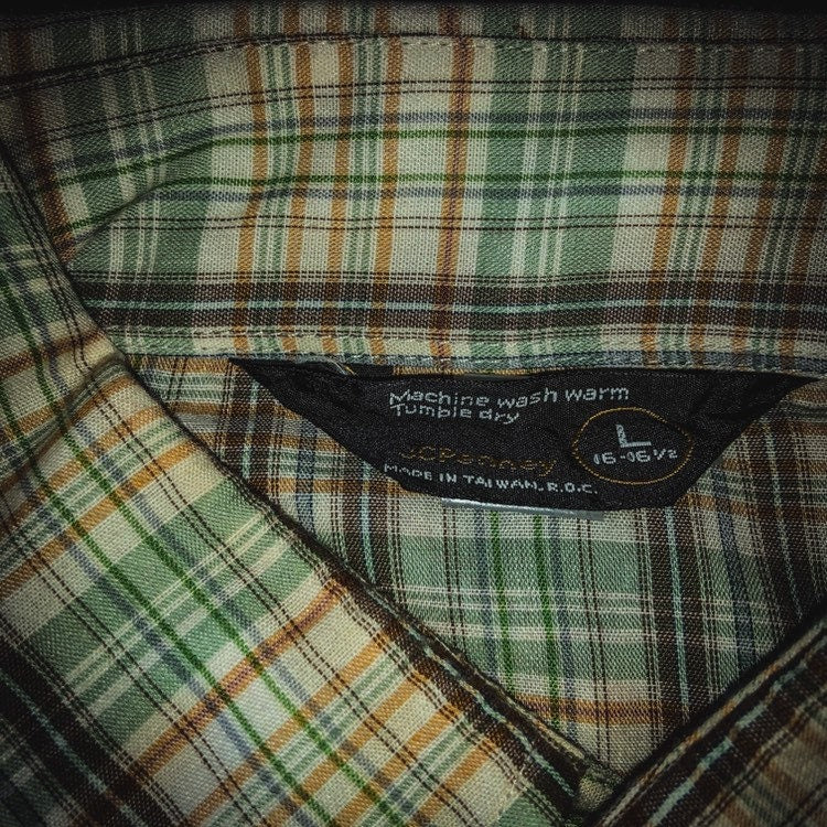 80’s Men’s Vintage Western Rockabilly Plaid Shirt with Snap Buttons.