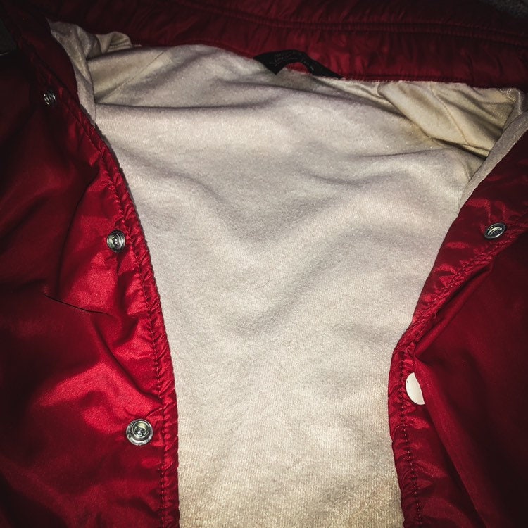 80's Vintage JC Penney's Lined Jacket with Cotton Knit Collar and Cuffs