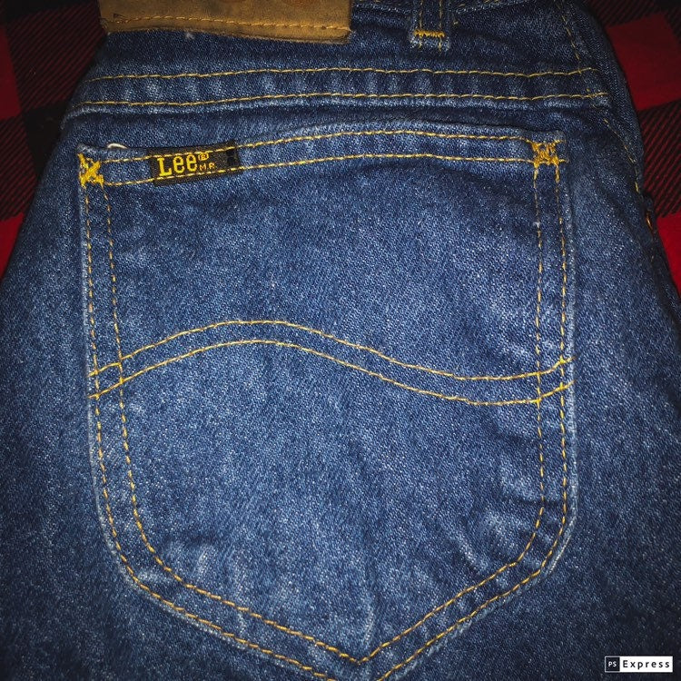 80's Vintage Women's Lee Riders Dark Wash 100% Cotton Denim High Rise Jeans UGWA