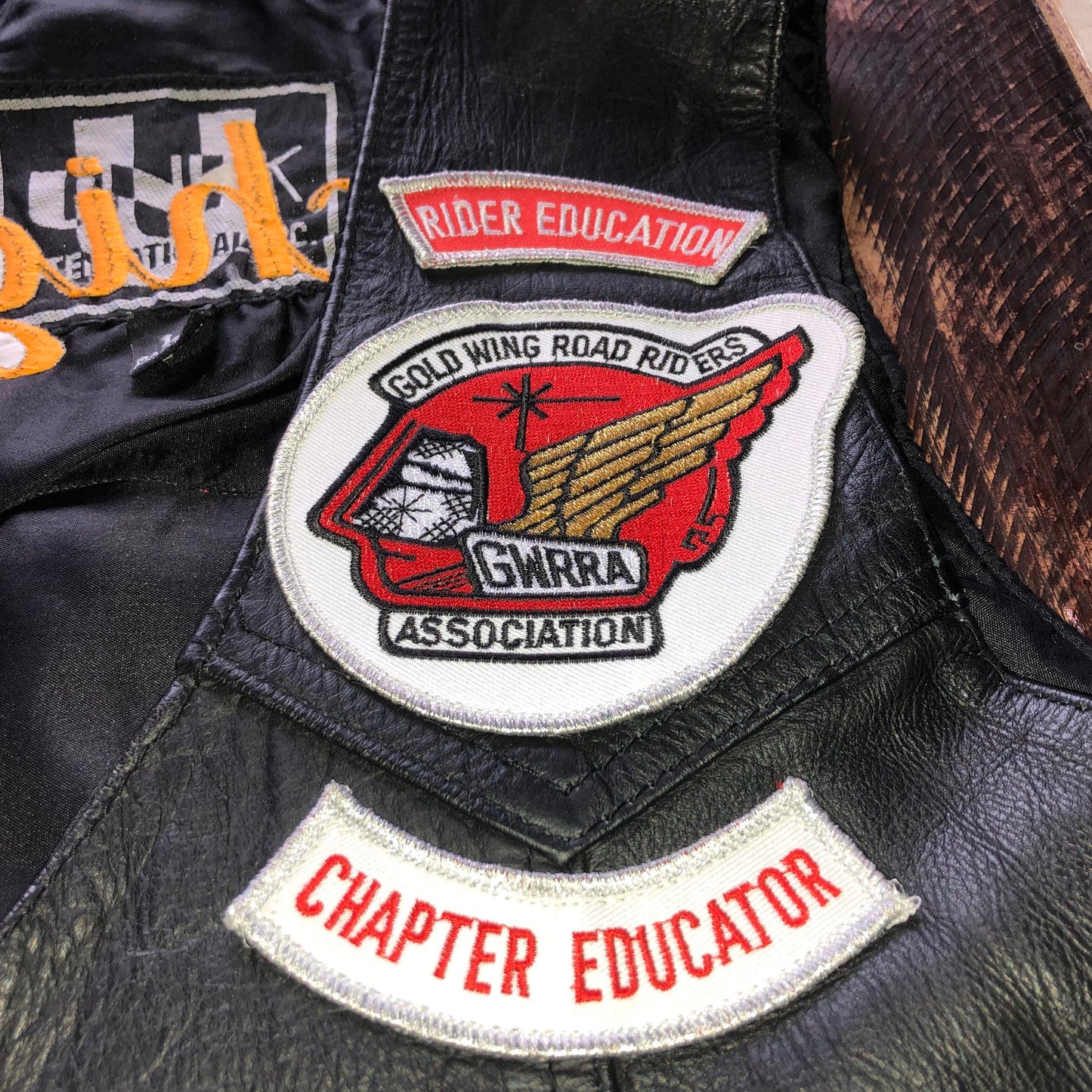 80’s/90’s Vintage Gold Wing Road Riders Association Leather Vest | Michigan