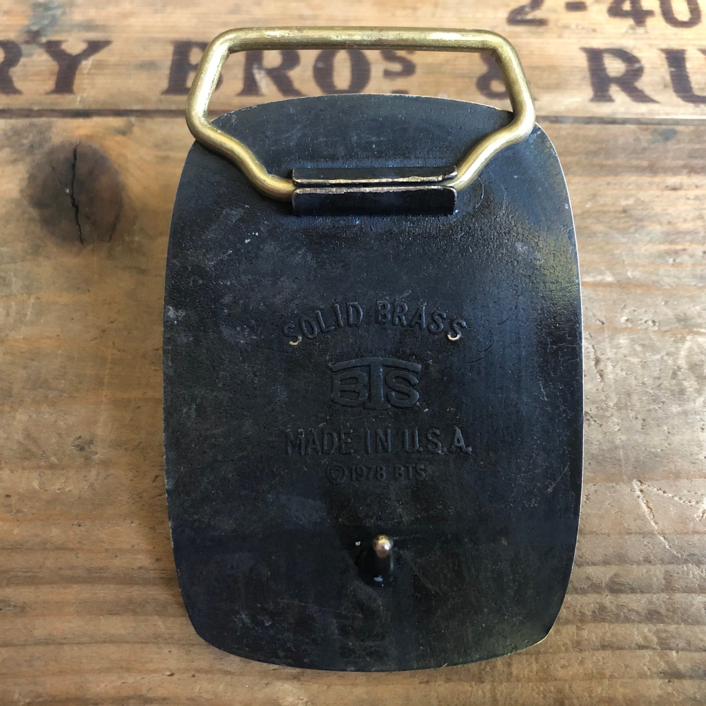 1978 Vintage US Mail Stagecoach Solid Brass Belt Buckle
