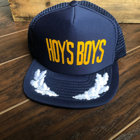 80’s Vintage Hoy’s Boys Mesh Snapback Hat with Oak Leaf Embellishments