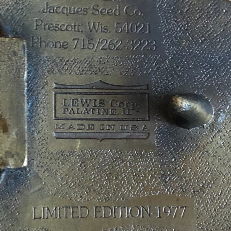 1977 Vintage Jacques Seeds Limited Edition Belt Buckle “Farmers Feed The World” | Made in USA