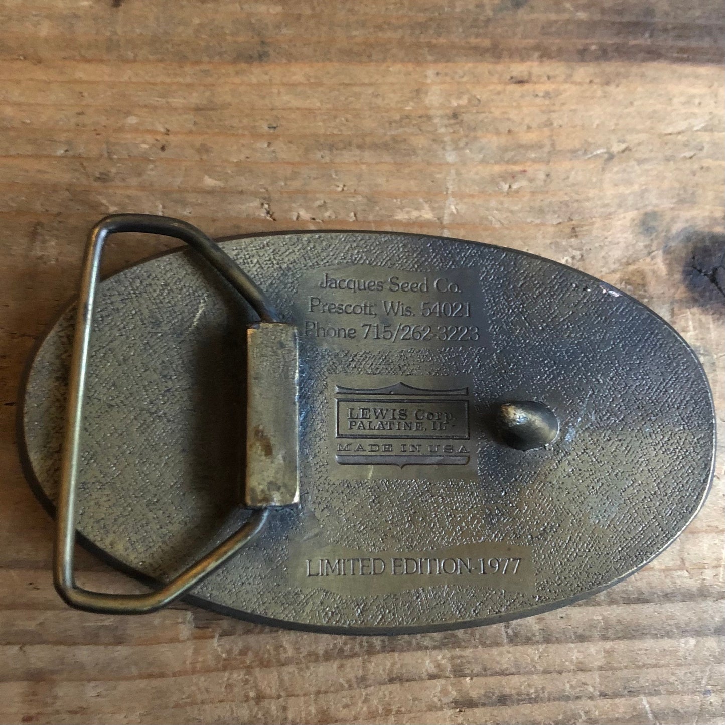 1977 Vintage Jacques Seeds Limited Edition Belt Buckle “Farmers Feed The World” | Made in USA