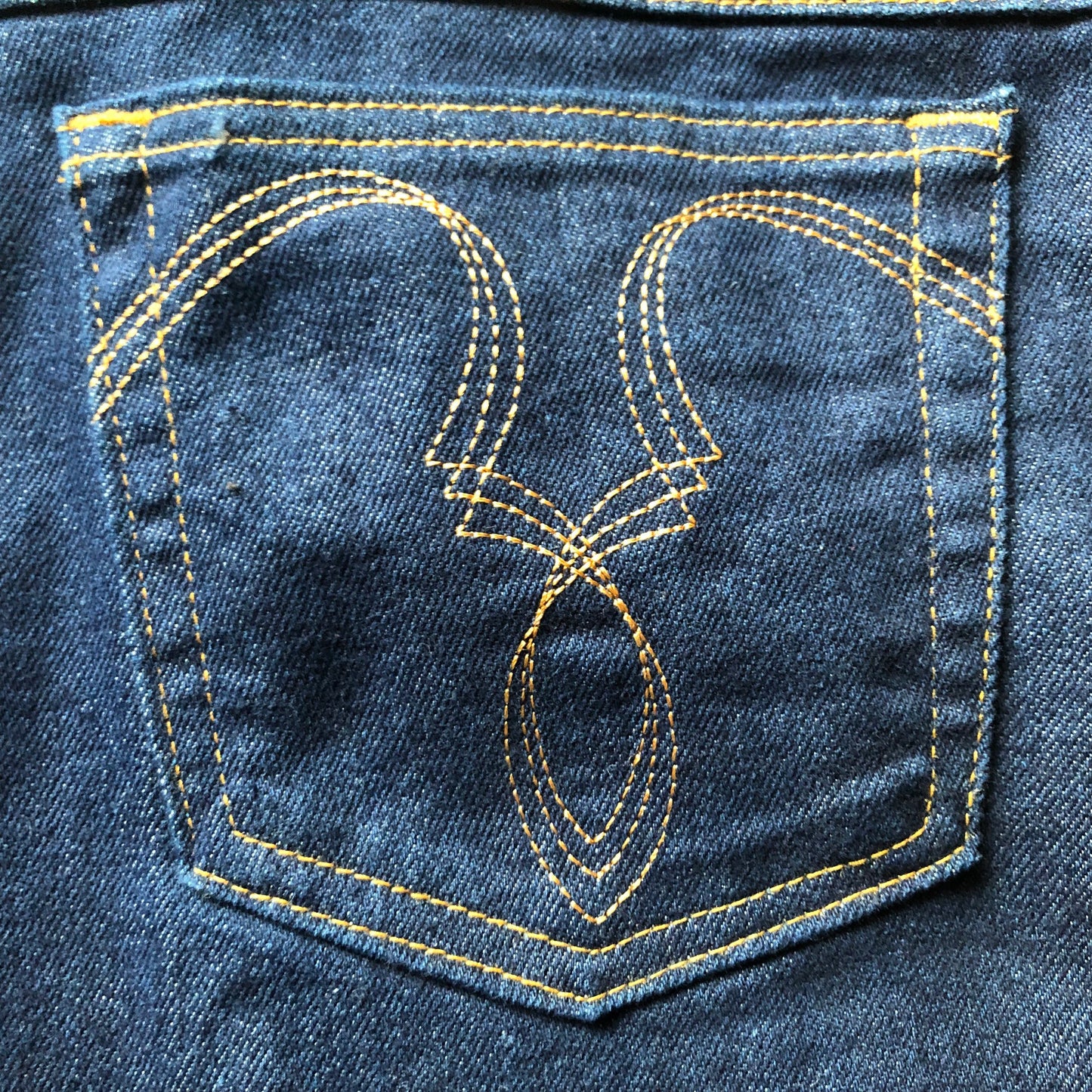 Vintage Western Men’s Sheplers High Waisted Dark Wash Jeans with Semi Flare Leg | Made In USA
