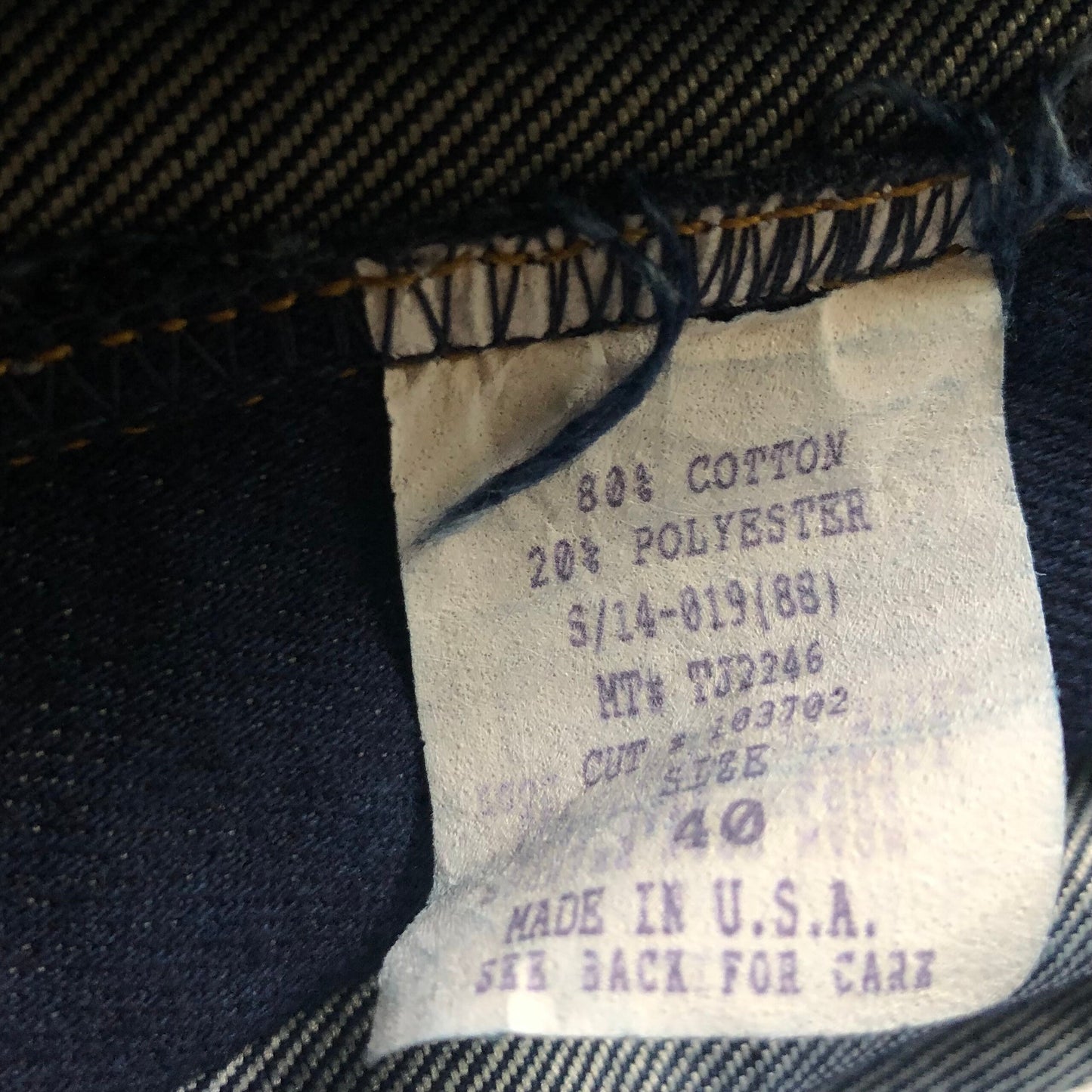 Vintage Western Men’s Sheplers High Waisted Dark Wash Jeans with Semi Flare Leg | Made In USA