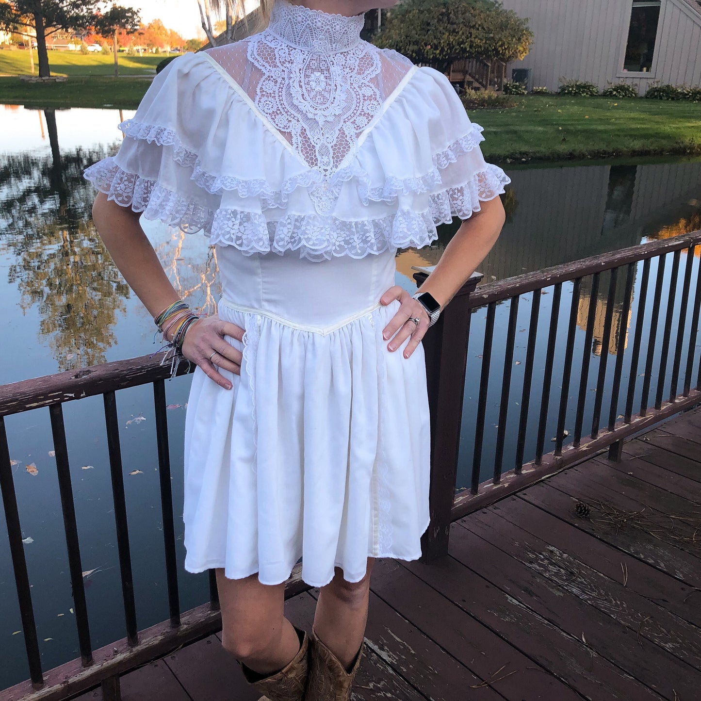 70’s Vintage Romantic Renaissance Bridal Collection Gunne Sax Dress by Jessica McClintock | Boho/Western