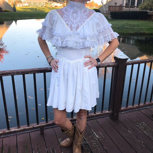 70’s Vintage Romantic Renaissance Bridal Collection Gunne Sax Dress by Jessica McClintock | Boho/Western
