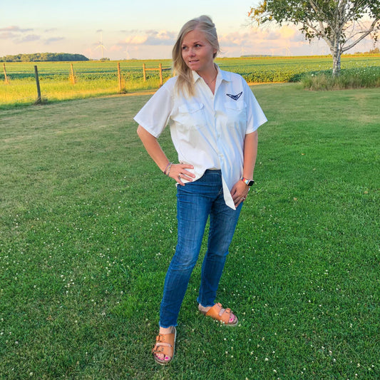 Vintage Lee Work Shirt with Patches