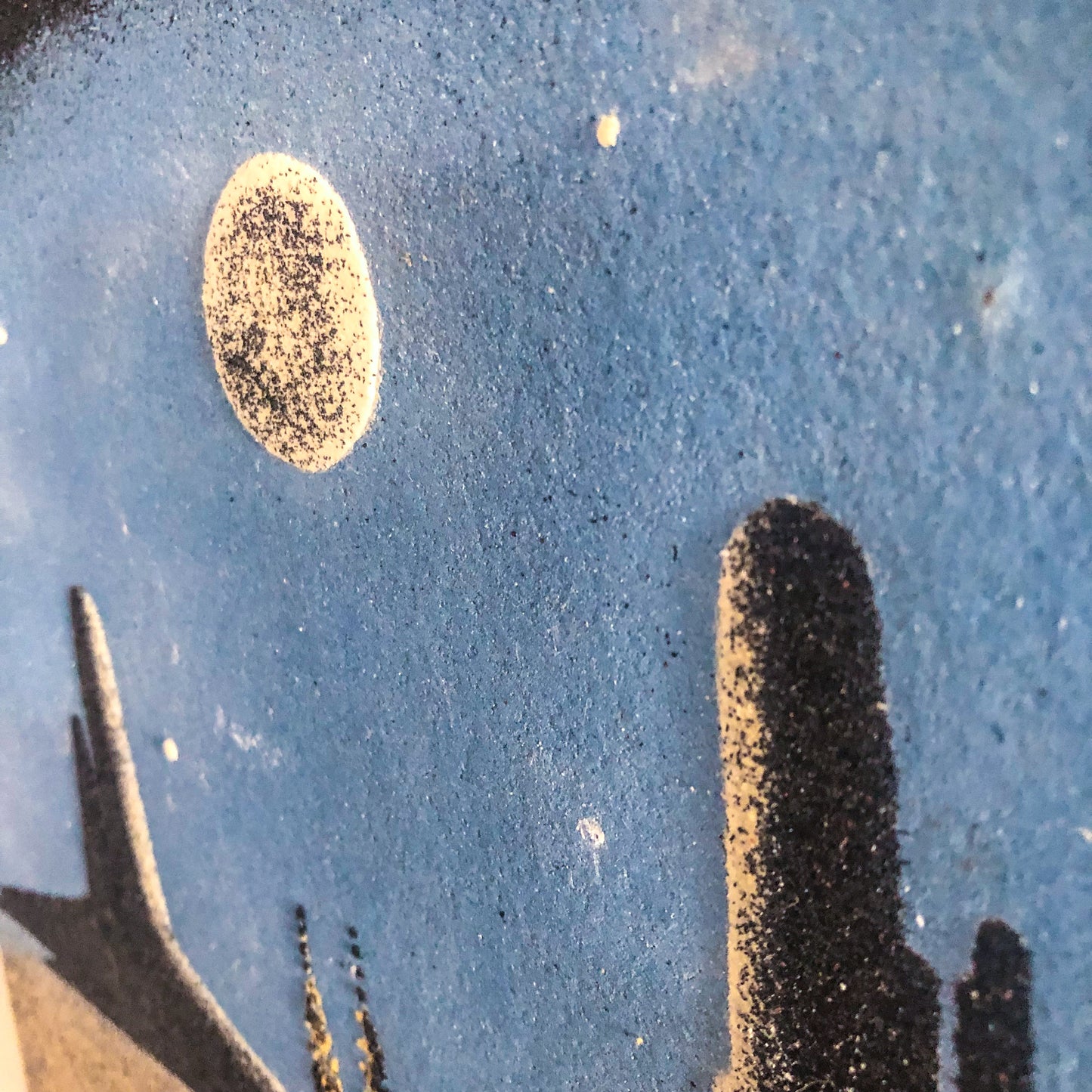 Vintage Handmade Monument Valley Night Sky Sand Art Picture