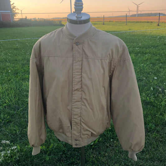 Vintage Men’s Land-N-Lakes Bomber Jacket with Faux Fur Lining