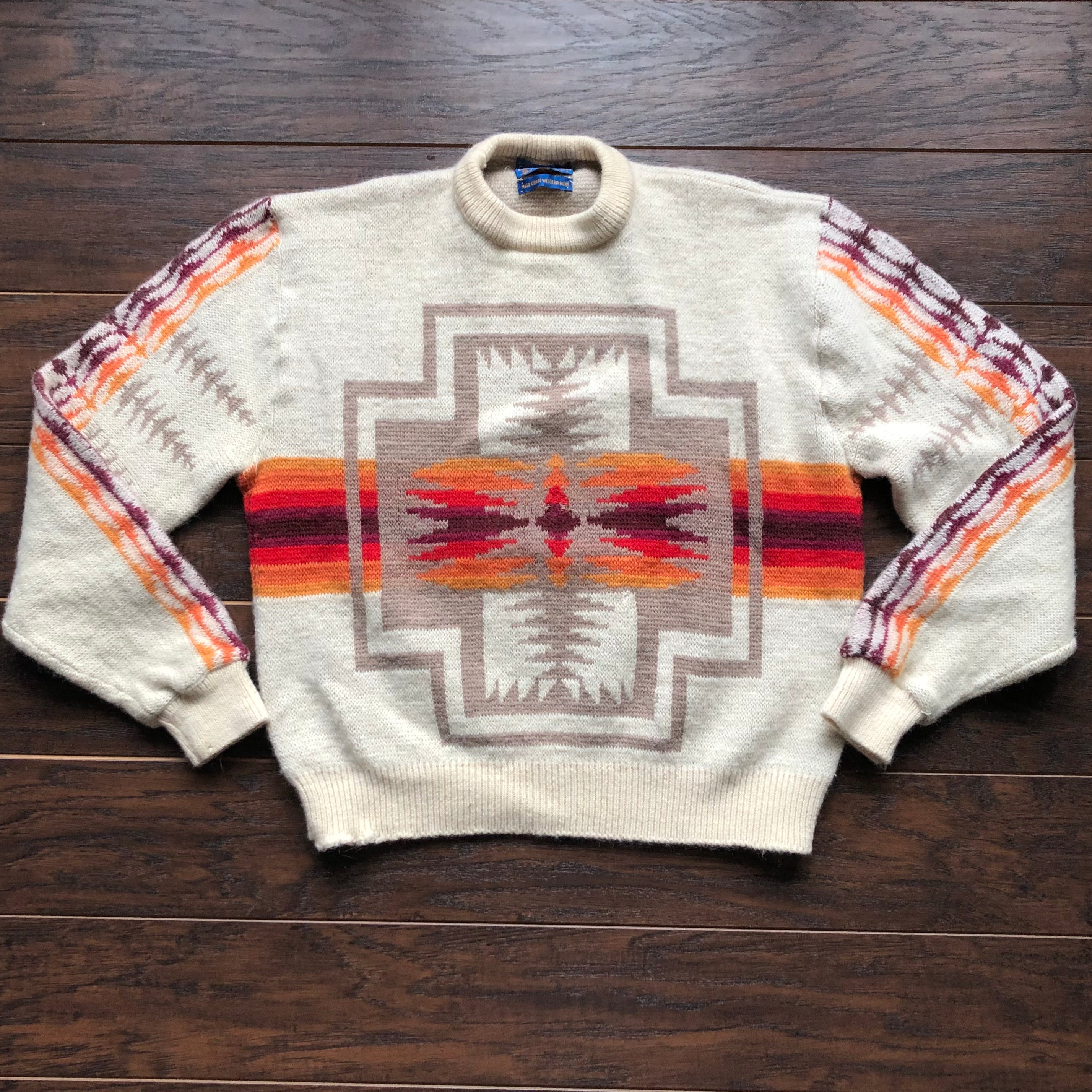 Vintage 70's Pendleton selling High Grade Western Wear 100% Wool Aztec Sweater