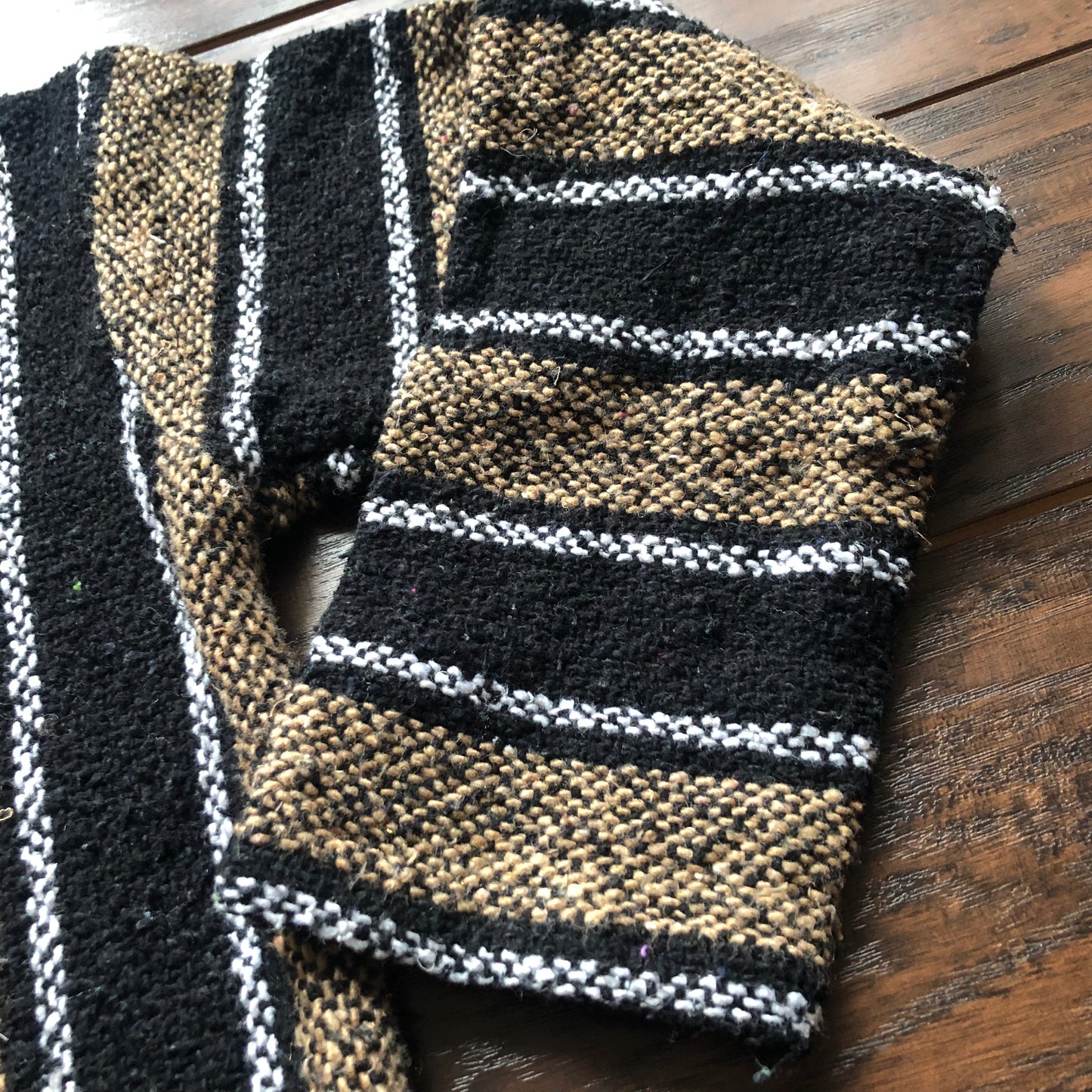 Vintage Frank’s Textiles Mexican Rug Hoodie with Kangaroo Pocket | Made in Mexico
