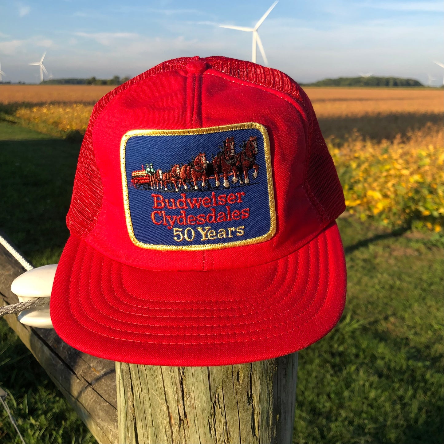 80’s Vintage Budweiser Clydesdales 50 Years Snapback Hat with Patch | Made in USA