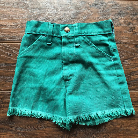 Vintage Kids JCPENNEY Penney Pet Green Cut-off Shorts