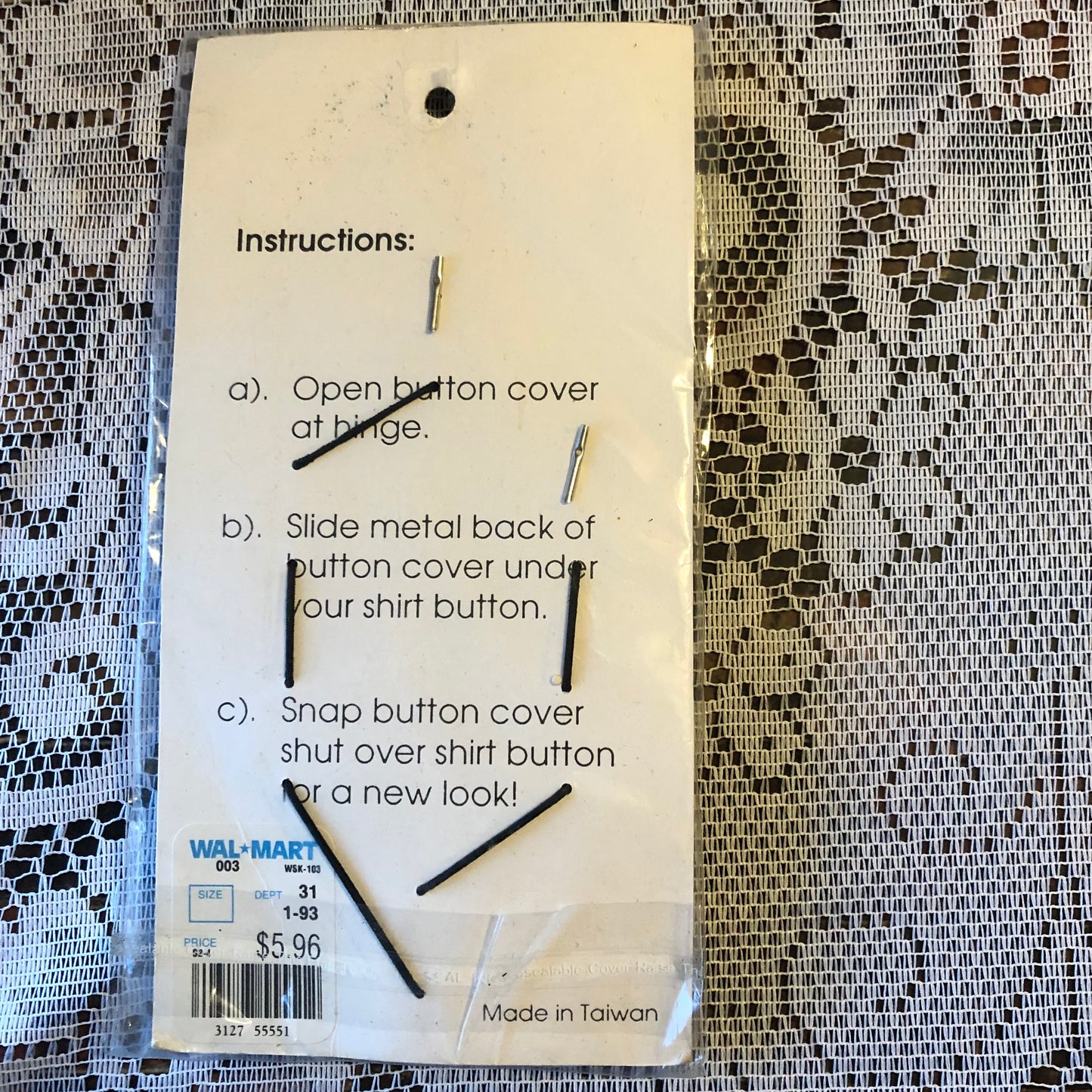 New Old Stock Western Express Button Covers | Made in Taiwan