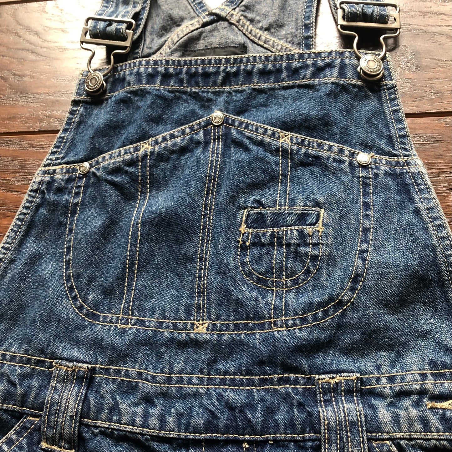 90’s Vintage Western Juniors No Boundaries Denim Short Bib Overalls