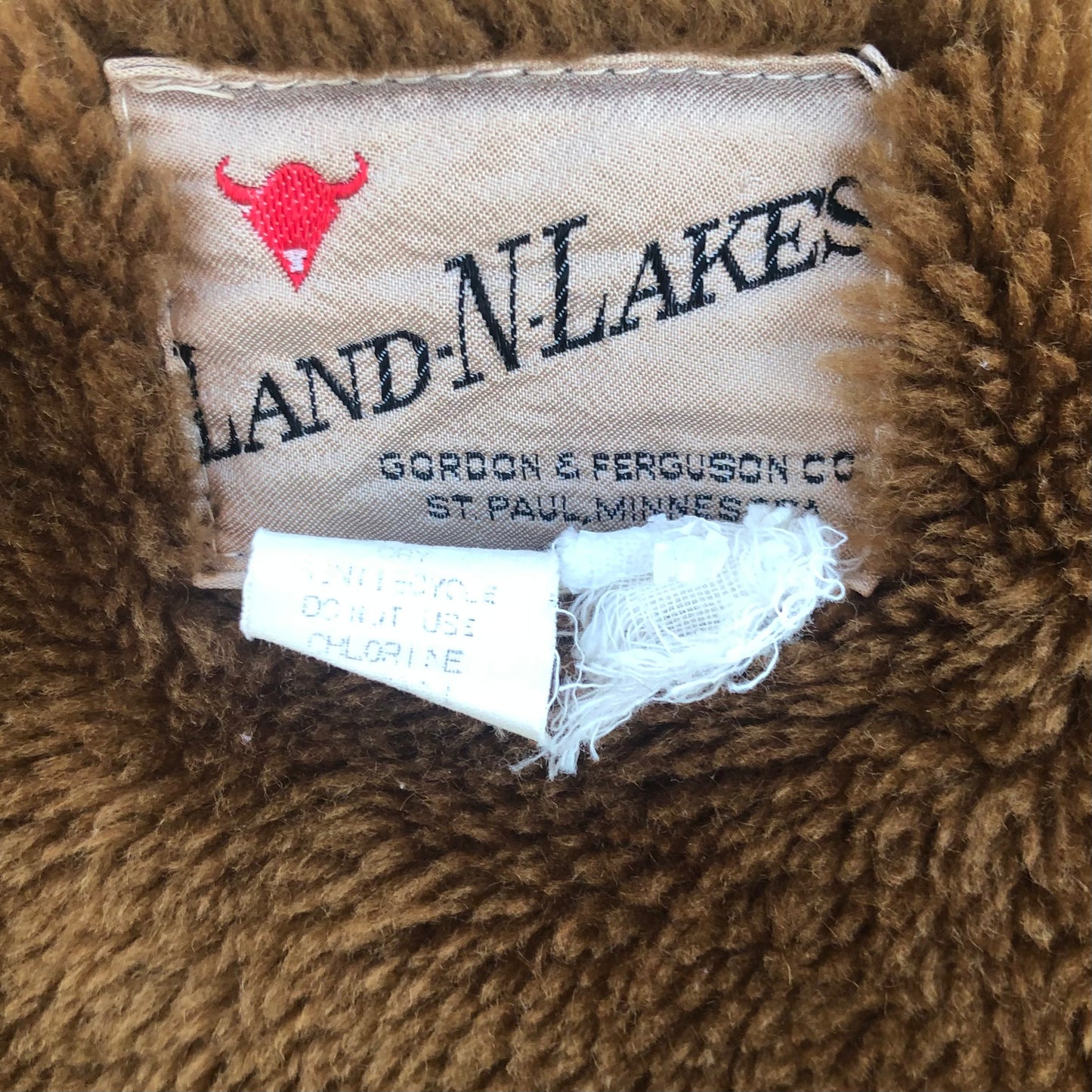 Vintage Men’s Land-N-Lakes Bomber Jacket with Faux Fur Lining