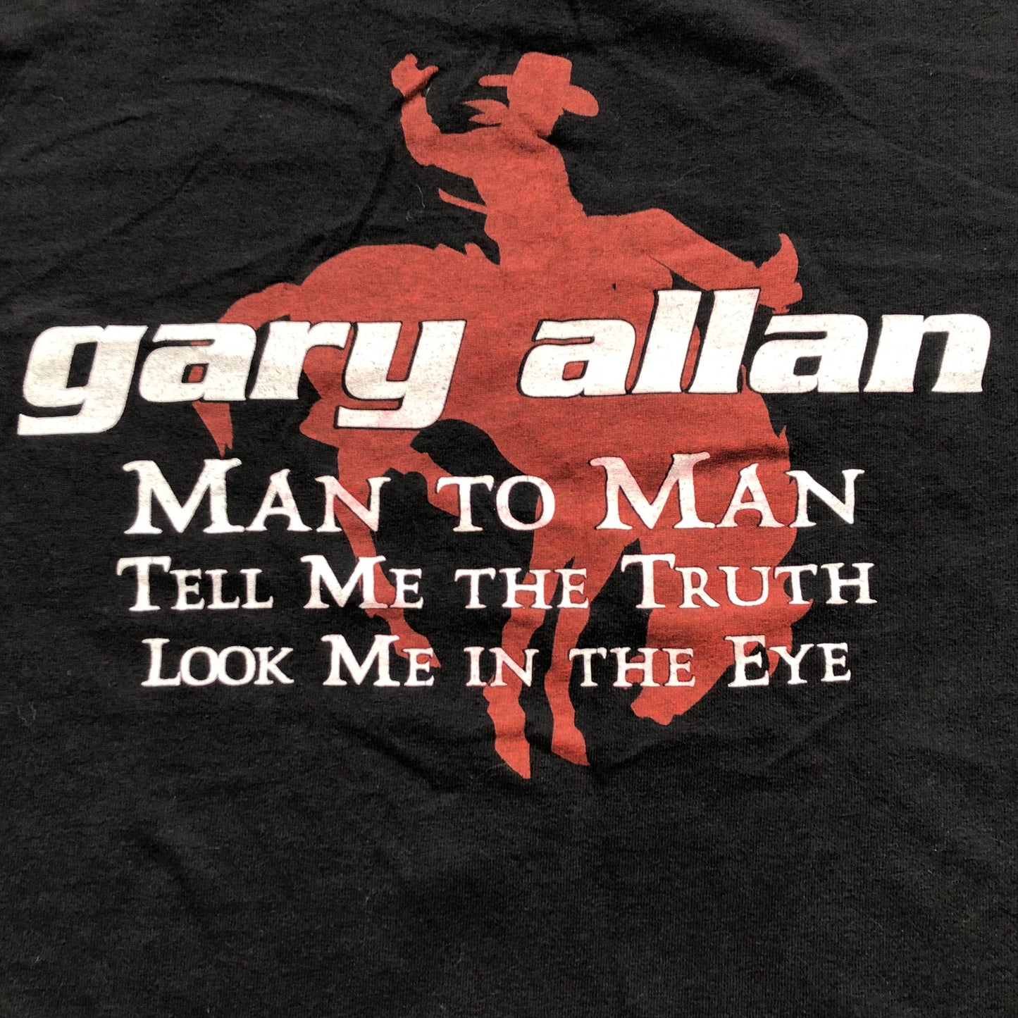 2001 Vintage Western Gary Allan “Man To Man” Country Concert T-Shirt