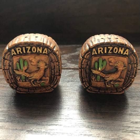 Vintage Southwestern Arizona Roadrunner Salt and Pepper Shakers | Made in Japan