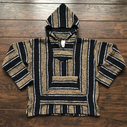 Vintage Frank’s Textiles Mexican Rug Hoodie with Kangaroo Pocket | Made in Mexico