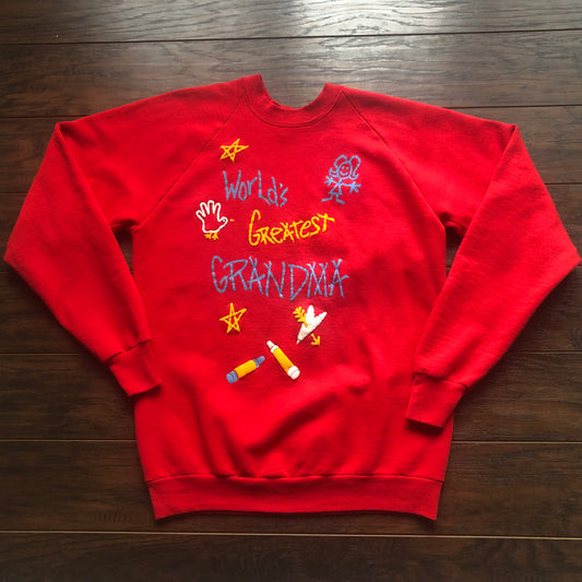 Vintage Screen Stars Women’s Sweatshirt “World’s Greatest Grandma” | Made in USA