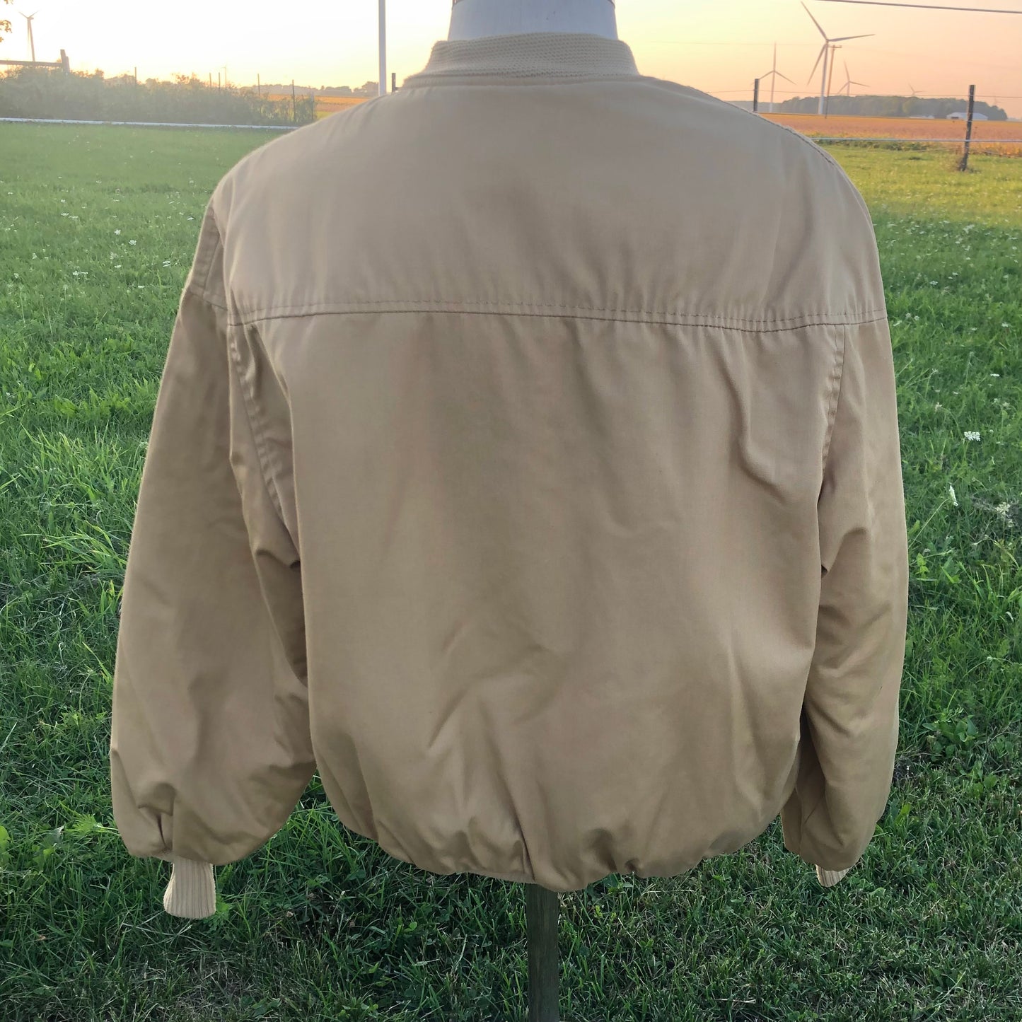 Vintage Men’s Land-N-Lakes Bomber Jacket with Faux Fur Lining