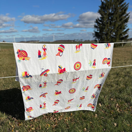 50’s Vintage Southwestern Themed Tablecloth