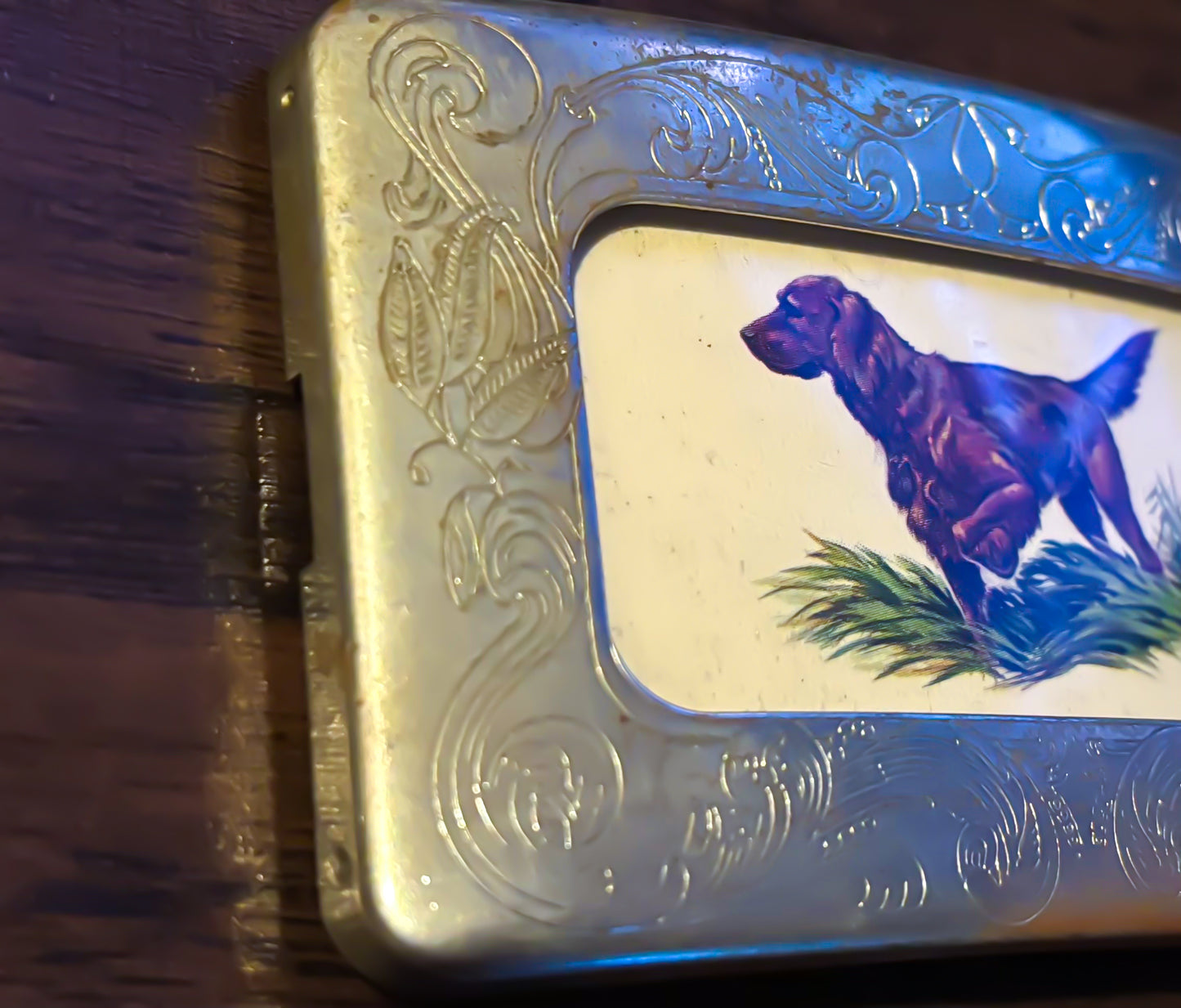 Vintage Buddy’s Belt Buckle Stainless Steel Irish Setter Bird Dog Milwaukee Wisconsin