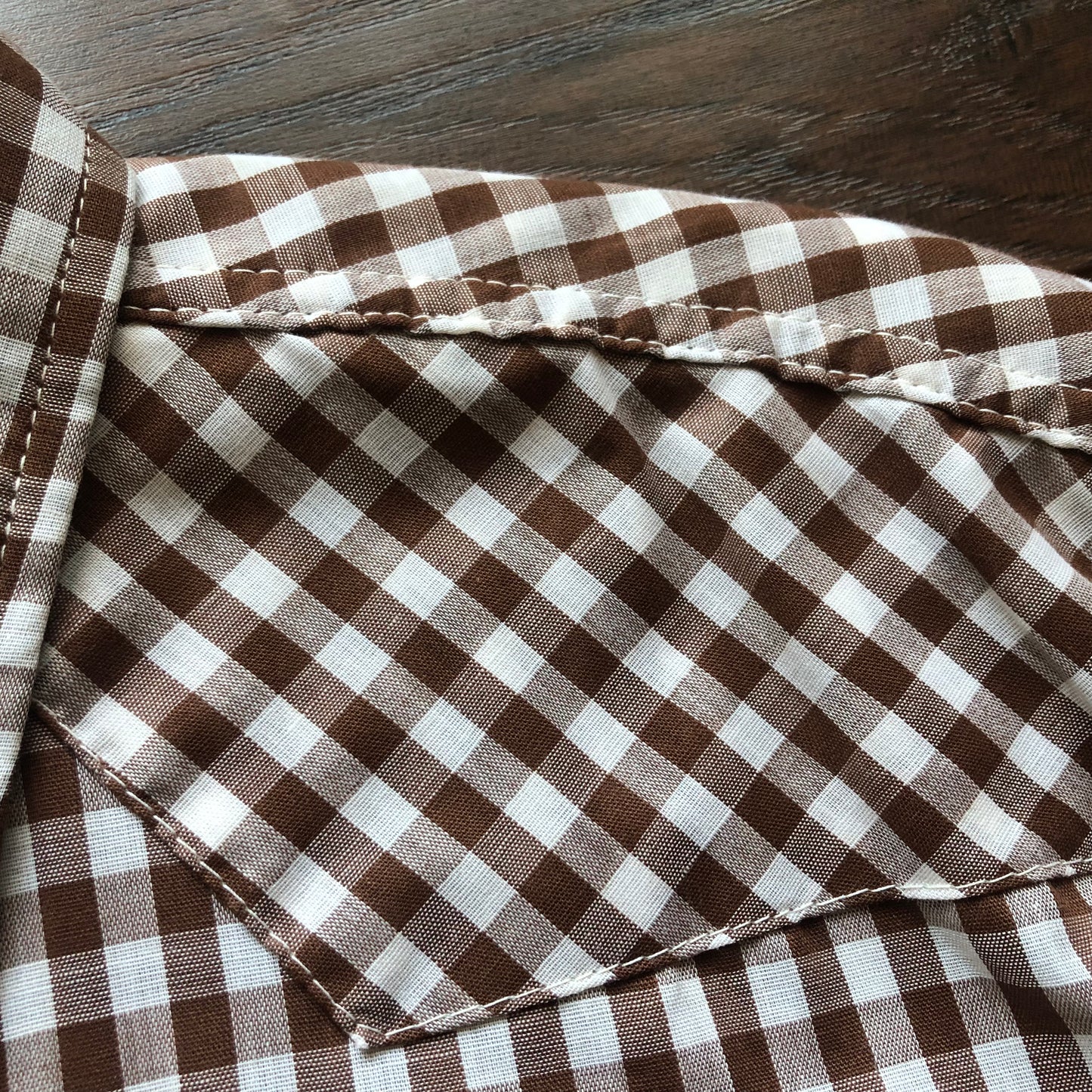 Vintage Western Men’s BAR-F Gingham Snap Buttons Shirt