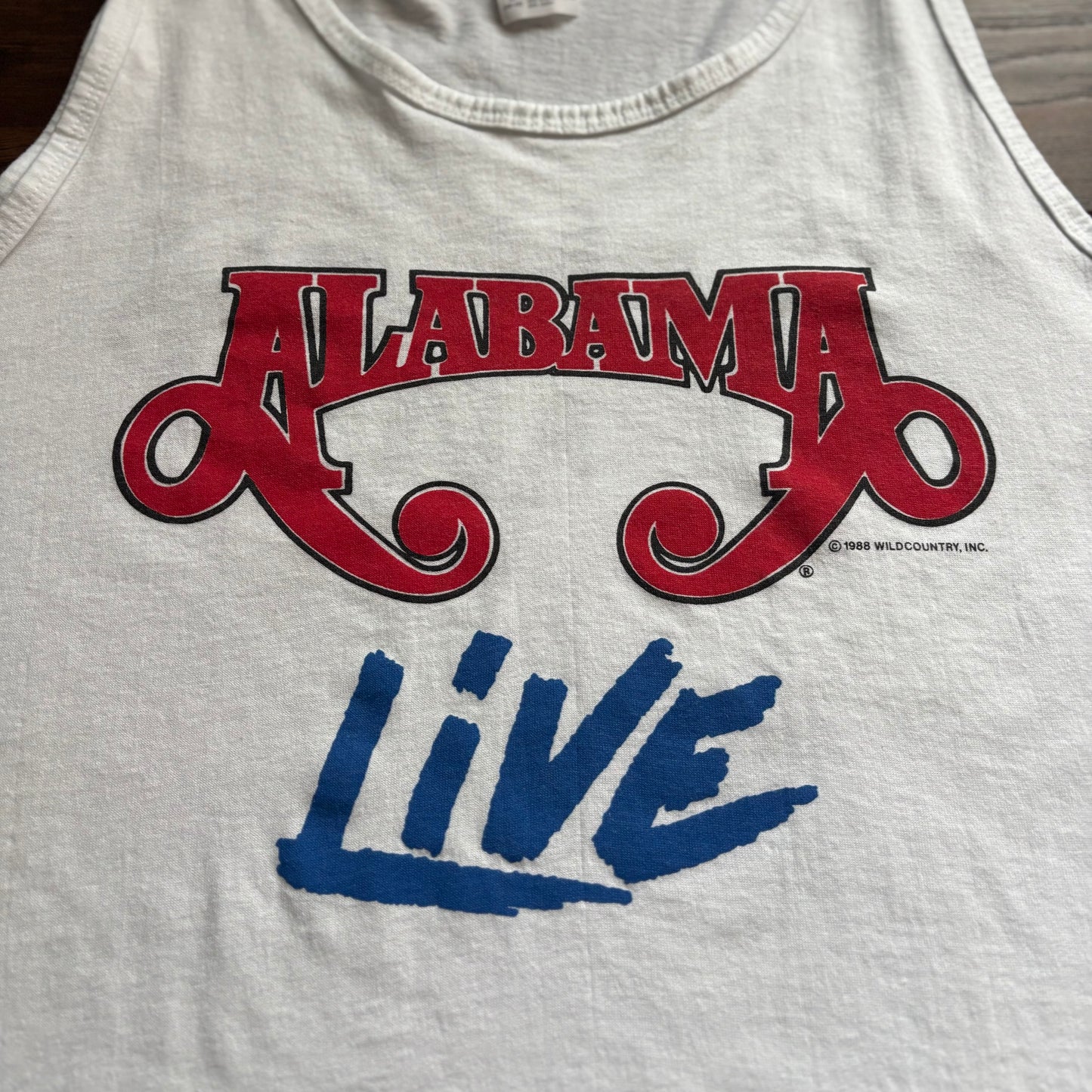 Vintage 1988 Alabama Live Tour Tank Top XL | Original 80s Country Band Concert Shirt | Made in USA Stedman
