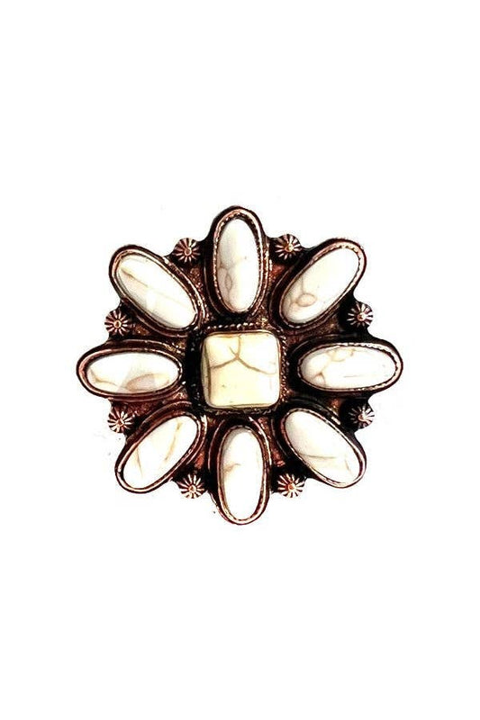 WESTERN CUFF RING: WHITE