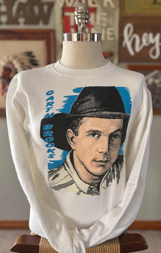 Vintage 90s Garth Brooks Crewneck Sweatshirt | Country Concert | Small